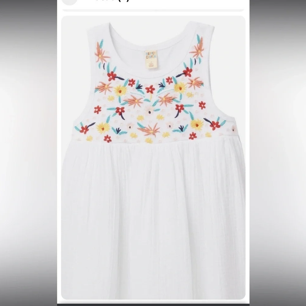 Harper canyon floral embroidered dress size 7